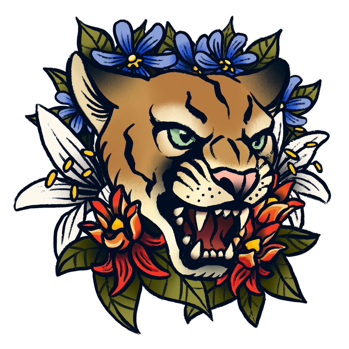 Patriotic Panther Print & Sticker