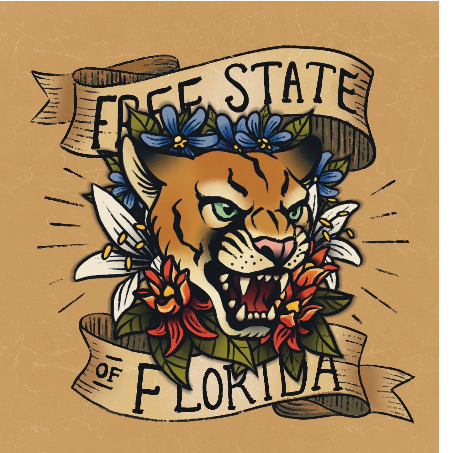 Patriotic Panther Print & Sticker