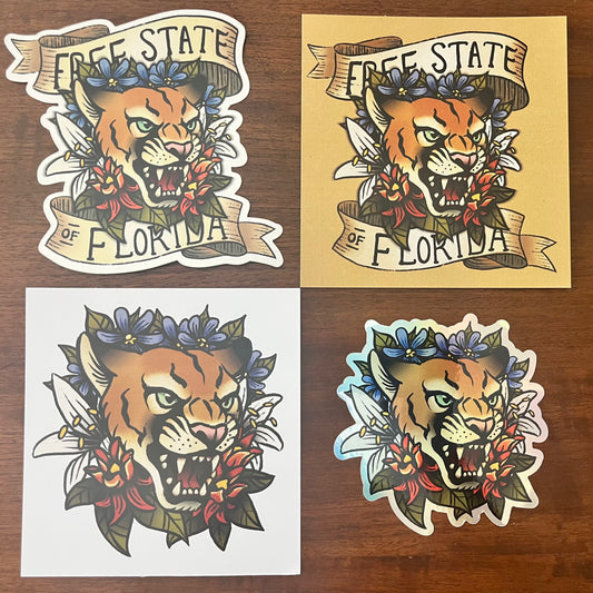 Patriotic Panther Print & Sticker